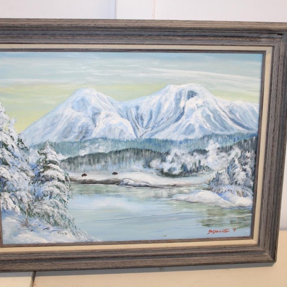 Gelseichter Original "Winter Mountain" Fine Art - Picture 5 of 5